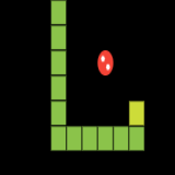 A simple game of gluttonous snakes