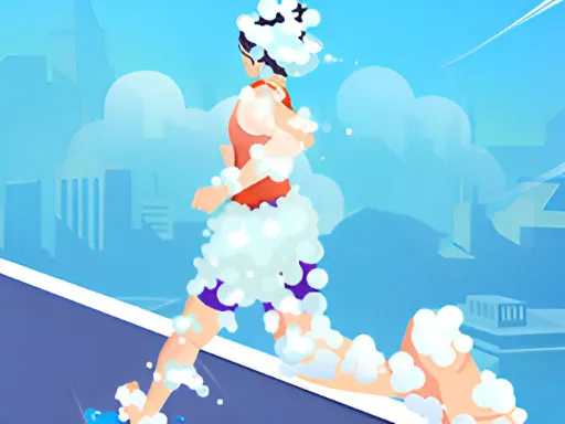 Bubble Bliss Run: Guide the Girl Through a Soapy Adventure to Victory!